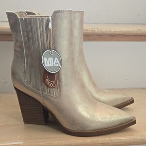 MIA Metallic Heeled Boots